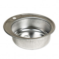 Chiuveta rotunda Z-inox Zilan, 48 cm, finisaj anticalcar