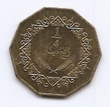 Libia 250 dirhams 2009 - Oțel placat cu alamă, 29,33 mm, KM-30
