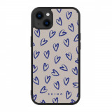 Husa iPhone 13 mini - Skino Forever Love, inimi albastru bej