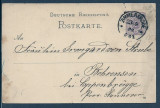 Germany 1886 Old postcard postal stationery Zimmersrode to Behrensen D.313