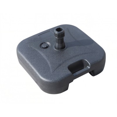Baza umbrela din plastic, flippy, patrata, 22 litri, neagra foto