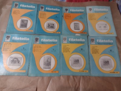 FILATELIA - REVISTA FILATELISTILOR DIN R.S.R., Anul 1979, Nr.1,2,3,4,5,7,10. foto