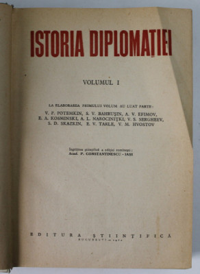 ISTORIA DIPLOMATIEI VOL 1 1962 foto