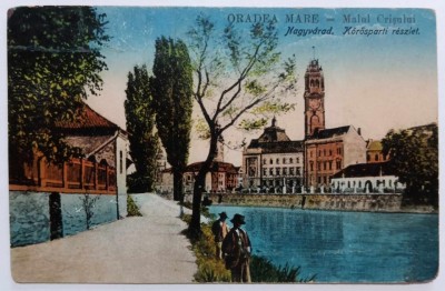 1921 - Oradea, malul Crisului (jud. Bihor) foto