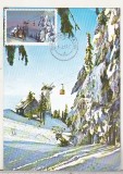 bnk cp Poiana Brasov - Statia teleferic sosire - circulata recomandat 1979 - marca fixa