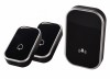 Sonerie fara fir 2 transmitatoare - comutator cu baterie 12V (2 butoane) si 1 receptor negru ( 1 sonerie) la priza , IP44, Omu System
