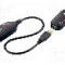 Cablu RJ45 soclu x2, USB A mufa, USB A soclu, USB 1.1, USB 2.0, lungime {{Lungime cablu}}, negru, LOGILINK - UA0207
