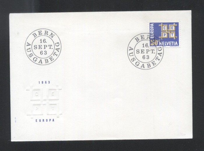 Switzerland 1963 Europa CEPT Mi.781 FDC UN.027