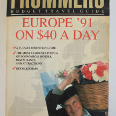 FROMMER 'S BUDGET TRAVEL GUIDE - EUROPE '91 ON $ 40 A DAY , 1991, PREZINTA PETE SI URME DE UZURA