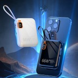 Baterie Externa Power Bank 10000mAh 66W Super Fast PD 20W, Incarcare Rapida USB Type-C, Compatibila Iphone, Samsung, Huawei
