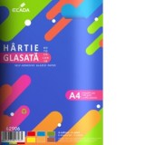 Hartie glasata autocolanta, 6 file/set ECADA