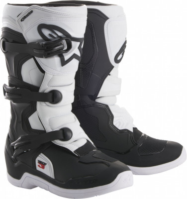 Cizme Piele Moto Alpinestars Tech 3S Youth Mx Negru / Alb Marimea 2 2014018/12/2 foto