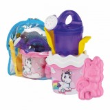 Rucsac Unicorn Jucarii Nisip cu Galeata, Stropitoare si Unelte Androni Giocattoli, Multicolor, 10 luni+
