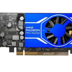 Placa Video AMD GPU Radeon PRO W6400 4GB GDDR6 64bit, 7.07TFLOPS FP16, 128 GBps, PCI-E 4.0 x 4, 2x DP