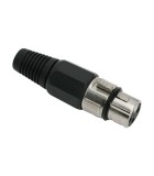 Mufa XLR 3 poli mama cu fleaca de prindere protectie cablu, Oem