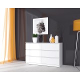 Comoda MP6 6Sertare, Alb