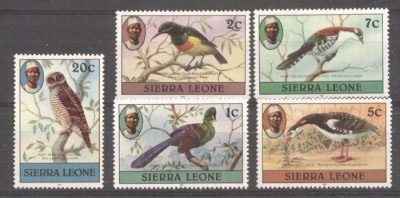 Sierra Leone 1980 Birds, 1c7c XII, 2c5c20c YII, MNH S.132 foto