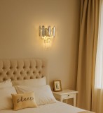Aplica Aurie De Perete Cu Cristale Verticale Elegante, 2 X E14, 220 X 110 X H180 Mm