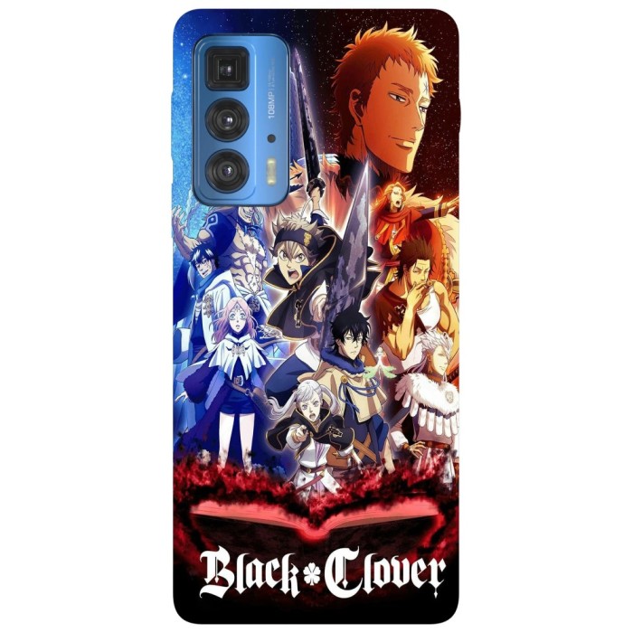 Husa compatibila cu Motorola Edge 20 Lite model Black clover anime, Silicon, TPU, Viceversa