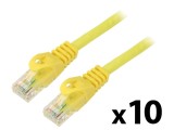 Cablul de rețea U/UTP 5e litat CCA PVC galben 1,5m 26AWG
