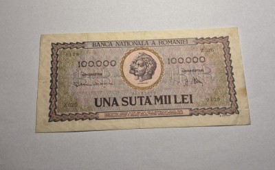 100000 lei 1947 Ianuarie foto