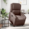 VidaXL Fotoliu rabatabil electric cu ridicare, maro, piele ecologică 3204242