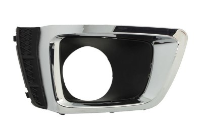 Grila bara fata Subaru Forester (Sj), 01.2013-, Dreapta, 57731SG080, 72X12712 cu locas pentru proiectoare, insertie crom foto