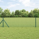 VidaXL Gard din plasă sudată verde 0.8x25 m oțel