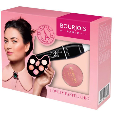 Set Bourjois Lovely Pastel Chic, Mascara Twist Up Ultra Black 8 ml si Fard de Obraz Rose de Jaspe 2.5 g, Set Make-Up, Pachet Set Cadou pentru Femei, S foto