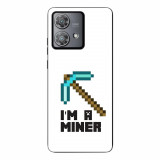 Husa compatibila cu Motorola Edge 40 Neo Silicon Gel Tpu Model Minecraft Miner