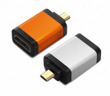 Adaptor HDMI-A la micro HDMI-D 4K60Hz M-T, kphdma-32, Oem