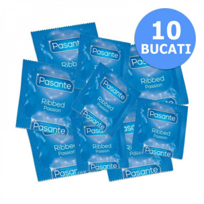 Prezervative - Pasante Pasiune Prezervative cu Striatii pentru Placere Extra Intensa 10 bucati foto