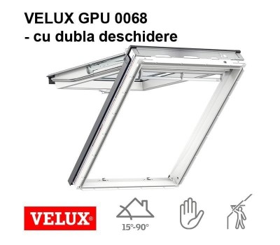 Fereastra mansarda VELUX GPU 0068 cu dubla deschidere foto