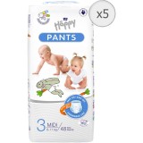 Scutece chilotel Happy Pants Midi 3, 6-11 kg, 48 buc x 5