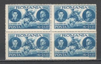 Romania.1943 3 ani pe tron Regele Mihai I bloc 4 XR.103 foto