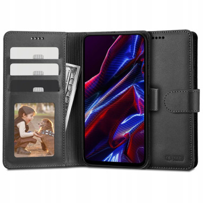 Husa Tech-Protect Wallet Wallet pentru Xiaomi Redmi Note 12 5G/Poco X5 5G Negru foto