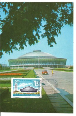 No(2) ilustrata maxima-PAVILIONUL CENTRAL DE EXPOZITII-prima zi 1970 foto