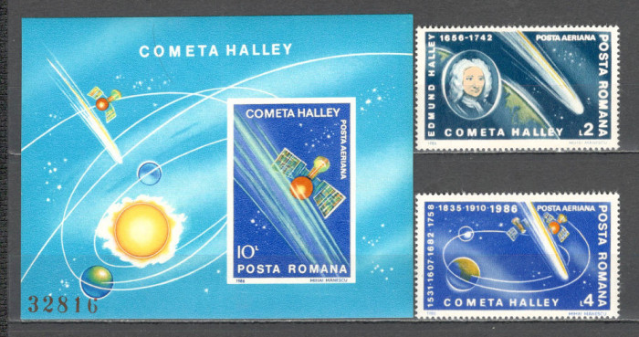 Romania.1986 Posta aeriana-Cometa Halley ZR.773