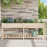 VidaXL Jardiniere de grădină cu grile 203x53x76 cm Lemn masiv de brad