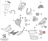Carena spate (lampa stop) originala Peugeot Vivacity 3 L &ndash; Vivacity 3 L Sportline 2T - Vivacity 3L 4T 50cc (rosie)