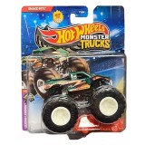 Masinuta Hot Wheels, Monster Truck, Leading Legend, Crushed Car, Snake Bite, JHY52