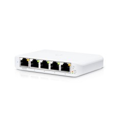 SWITCH PoE UBIQUITI, port Gigabit x 5, SFP nu, managed, carcasa plastic, &quot;USW-FLEX-MINI&quot; (timbru verde 2 lei)