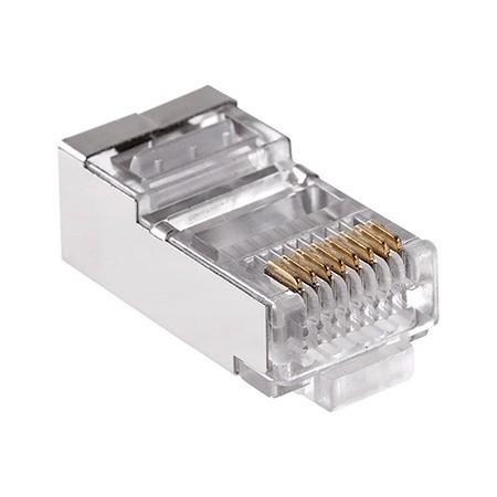 MUFA RJ45 8P8C CAT 6E ECRANATA PASS THROUGH - TEL0074