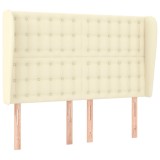 Cumpara ieftin Tablie de pat cu aripioare, crem, 147x23x118/128 cm, piele eco