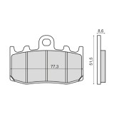 Placute Frana Sinterizate Fata BMW K1200S 2005-2008 MX_NEW
