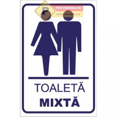 Semn pentru toaleta mixta foto