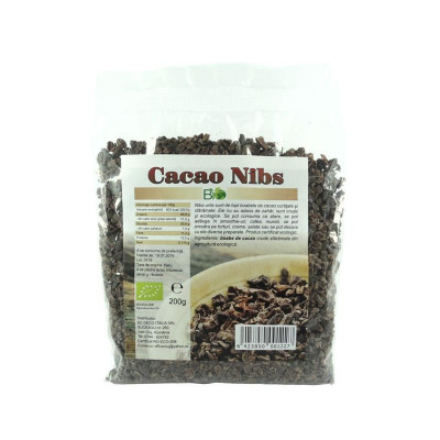 Cacao Nibs Crude Raw Bio 200 grame Deco Italia foto