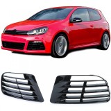 Capace de grilaj de ventilatie negre pentru perechea de bara R20 pentru VW Golf 6 5K1 09-13 Performance AutoTuning
