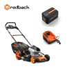 Redback Pachet E146C+EP40+EC20, masina de tuns gazonul pe acumulatori, 457mm, 40V/4Ah, incarcator 40V/2A ProAdvanced PowerfulTools