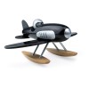 Avion Lemn Retro Vilac Negru, Hidroavion Vintage, Jucarie Baieti, Decor Colectie, 3+